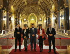 14 December 2021 The delegation of the Parliamentary Friendship Group with Hungary in visit to the Hungarian Parliament